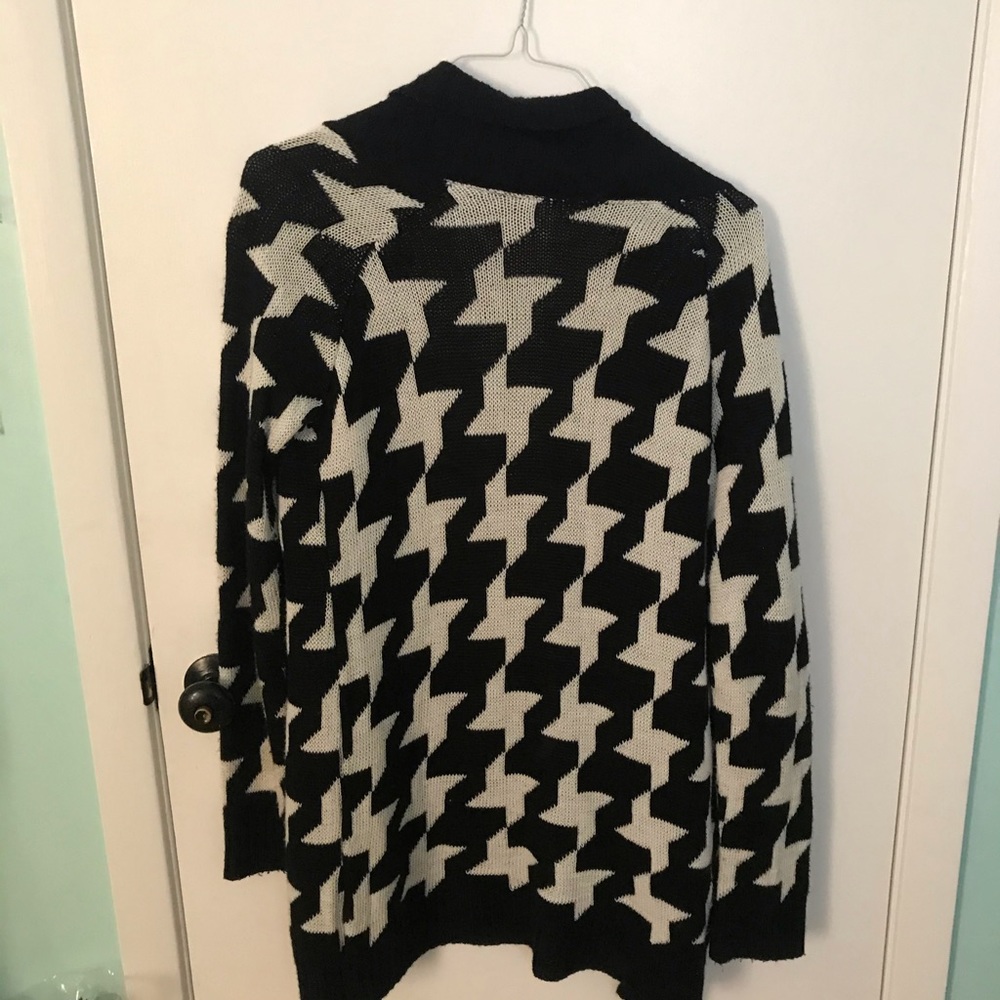 Black and white cardigan